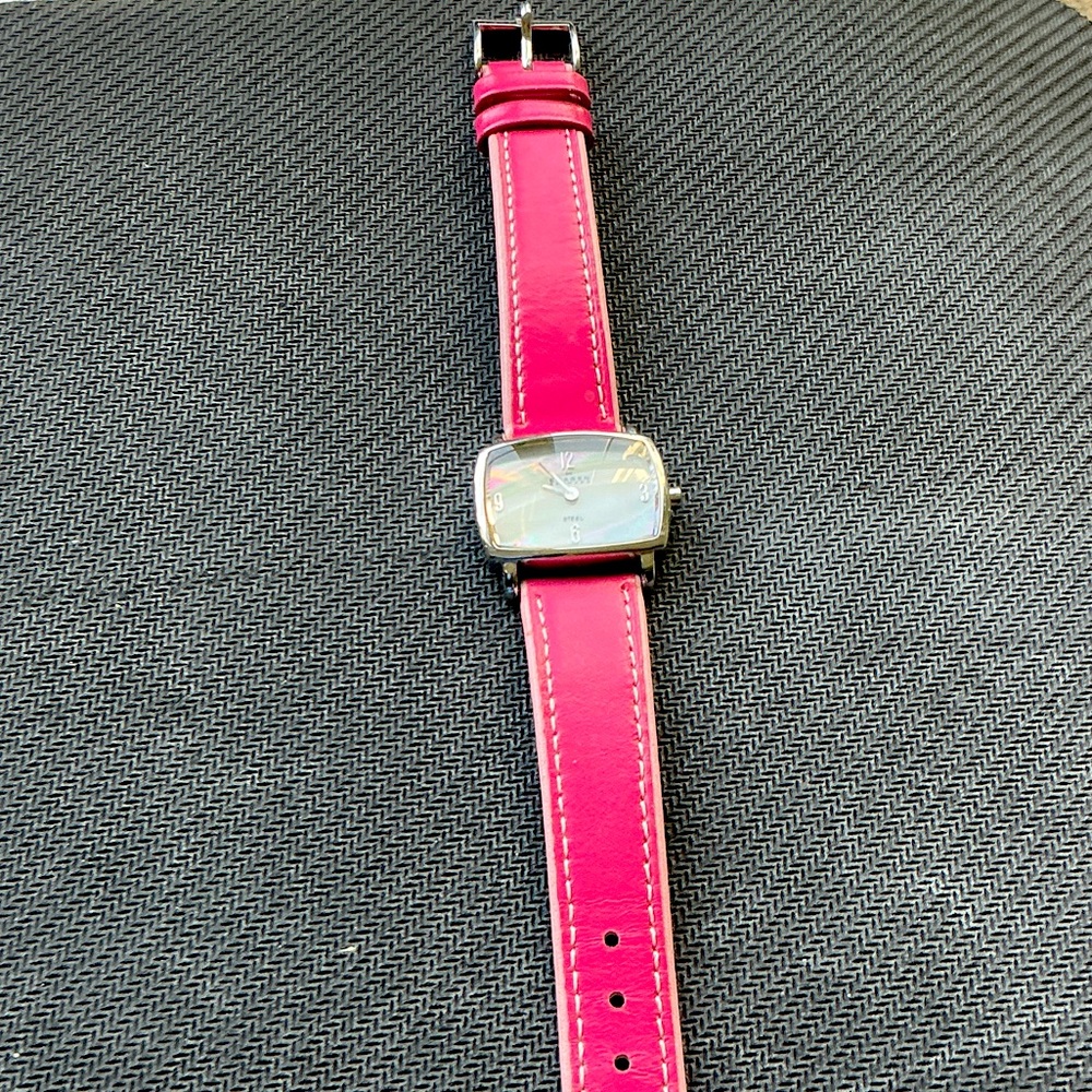 Skagen Pink Leather Strap Women's Watch